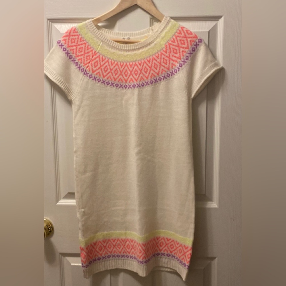 Cute colorful white dress for teens/preteens size 13-14